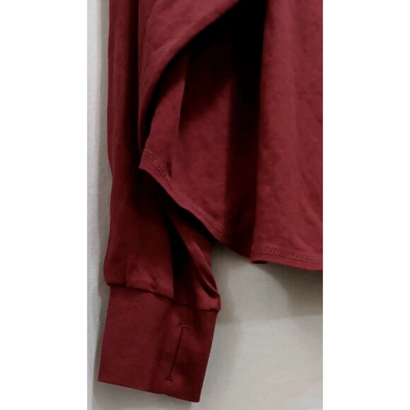 NWT JoyLab Cranberry Red Double V-Neck Sweatshirt Women’s Plus XXL Boxy Top - Picture 4 of 9